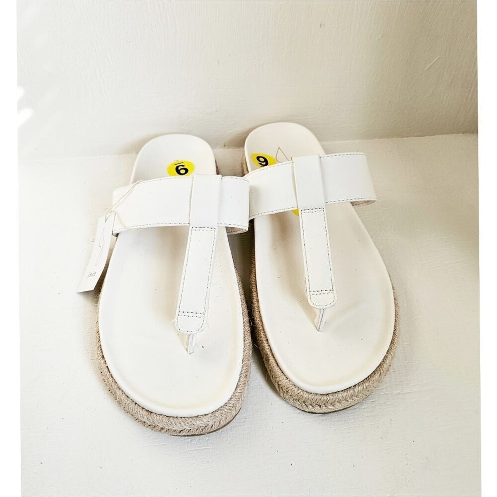 Joie "Nacho" Bohemian Espadrille Thong Sandals NWT Off White Size 9 Boho Summer